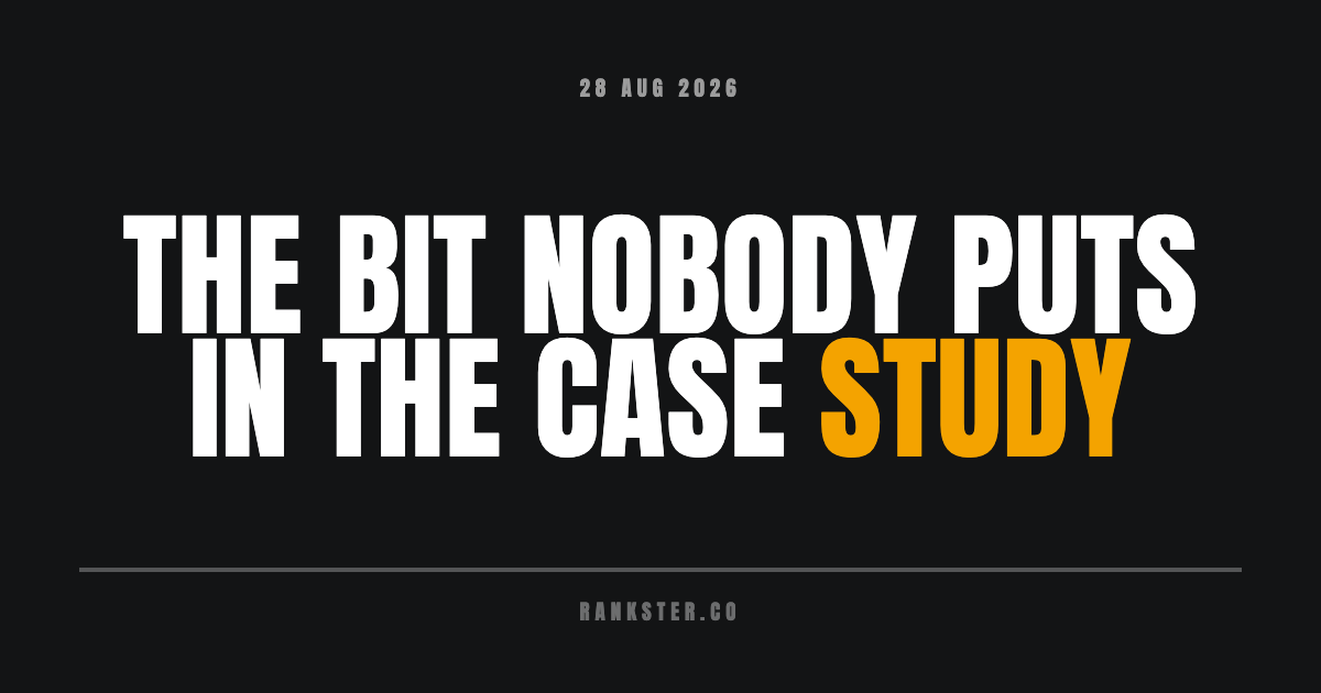 The bit nobody puts in the case study